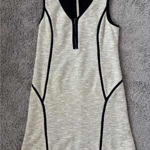 DKNY Cream and Black Mini Dress